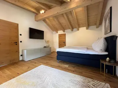 Ein Bett oder Betten in einem Zimmer der Unterkunft Chalet Maris