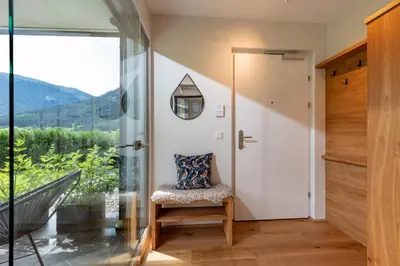 Ein allgemeiner Bergblick oder ein Berglick von der Ferienwohnung aus