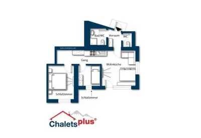 Grundriss der Unterkunft Schöneben Appartementen Top 1