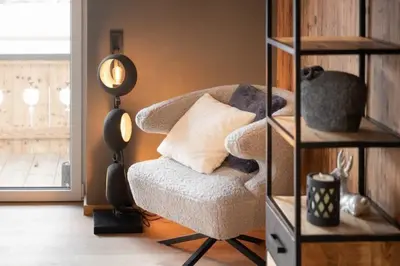 Ein Sitzbereich in der Unterkunft Schöneben Appartementen Top 2