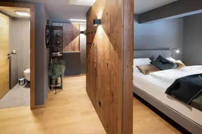 Ein Bett oder Betten in einem Zimmer der Unterkunft Schöneben Appartementen Top 4