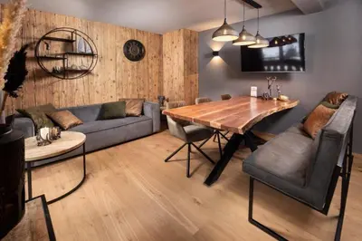 Ein Sitzbereich in der Unterkunft Schöneben Appartementen Top 4