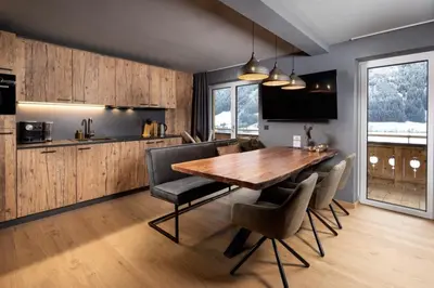 Küche/Küchenzeile in der Unterkunft Schöneben Appartementen Top 5