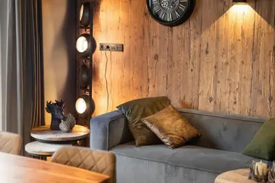 Ein Sitzbereich in der Unterkunft Schöneben Appartementen Top 5