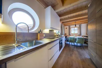 Küche/Küchenzeile in der Unterkunft Schöneben Chalet Hohe Tauern Blick