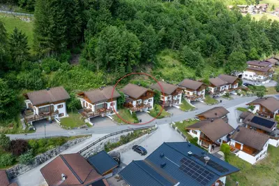 Blick auf Schöneben Chalet 't Hoge Loo aus der Vogelperspektive