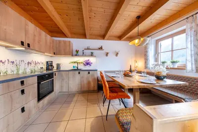 Küche/Küchenzeile in der Unterkunft Schöneben Chalet Om Utens