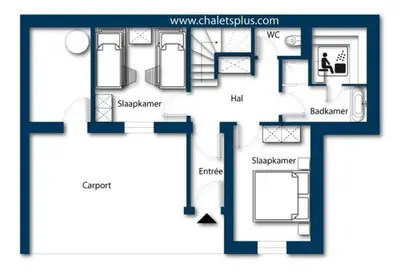 Grundriss der Unterkunft Schöneben Chalet Waldblick