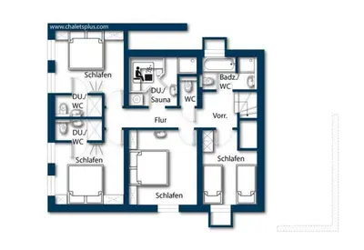 Grundriss der Unterkunft Schöneben Chalet MiJoBa