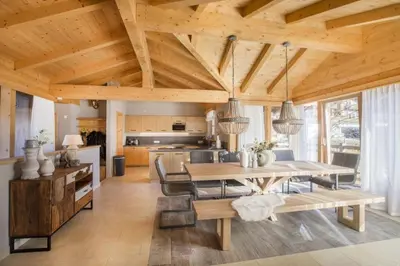 Küche/Küchenzeile in der Unterkunft Schöneben Chalet Bergkristall