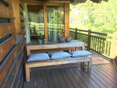 Ein Balkon oder eine Terrasse in der Unterkunft Schöneben Chalet Bergkristall