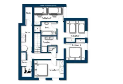 Grundriss der Unterkunft Schöneben Chalet Bergkristall
