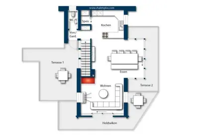 Grundriss der Unterkunft Schöneben Chalet Bergkristall