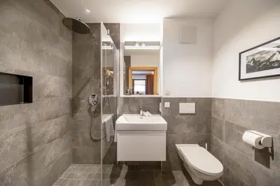 Ein Badezimmer in der Unterkunft Nationalpark Chalet Mittereggspitze
