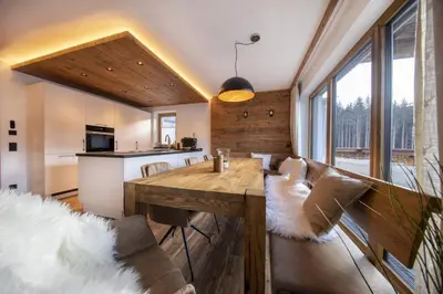 Küche/Küchenzeile in der Unterkunft Nationalpark Chalet Grossschober