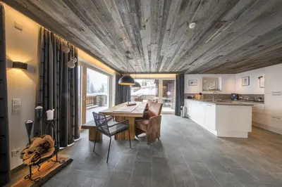 Küche/Küchenzeile in der Unterkunft Nationalpark Chalet Hohes Aderl