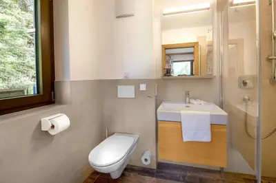 Ein Badezimmer in der Unterkunft Nationalpark Chalet Reichenbergerspitze
