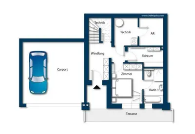 Grundriss der Unterkunft Nationalpark Chalet Weissspitze
