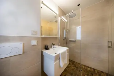 Ein Badezimmer in der Unterkunft Nationalpark Chalet Daberspitze