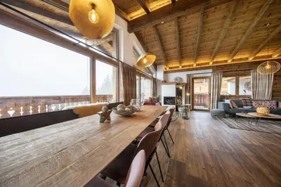 Ein Sitzbereich in der Unterkunft Nationalpark Chalet Gabelspitze