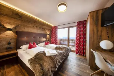 Ein Bett oder Betten in einem Zimmer der Unterkunft Nationalpark Chalet Gabelspitze