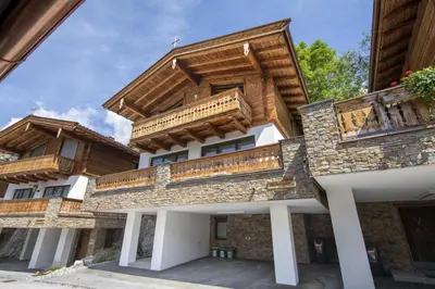 Ein Balkon oder eine Terrasse in der Unterkunft Nationalpark Chalet Alplesspitze