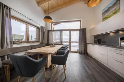 Küche/Küchenzeile in der Unterkunft Nationalpark Chalet Wildenkogel