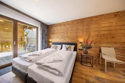 Ein Bett oder Betten in einem Zimmer der Unterkunft Nationalpark Chalet Kratzenberg