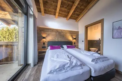 Ein Bett oder Betten in einem Zimmer der Unterkunft Nationalpark Chalet Schwarze Wand
