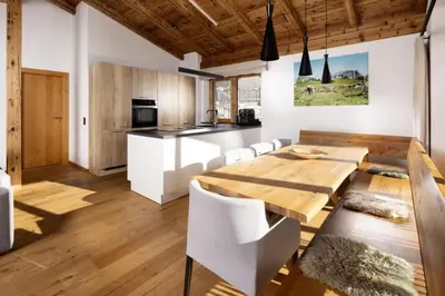 Küche/Küchenzeile in der Unterkunft Nationalpark Chalet Blindis