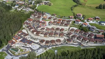 Blick auf Nationalpark Chalet Hoher Rosshuf aus der Vogelperspektive