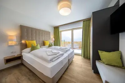 Ein Bett oder Betten in einem Zimmer der Unterkunft Nationalpark Chalet Zollspitze