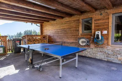 Tischtennis in der Unterkunft Nationalpark Chalet Kristallwand oder in der Nähe
