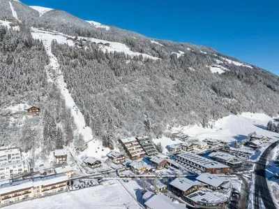 Ein allgemeiner Bergblick oder ein Berglick von der Ferienwohnung aus