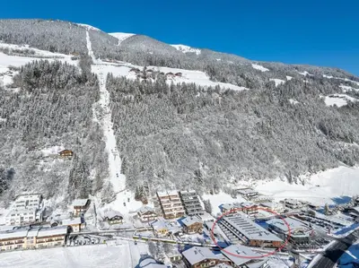 Ein allgemeiner Bergblick oder ein Berglick von der Ferienwohnung aus