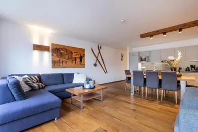 Ein Sitzbereich in der Unterkunft Residenz Wildkogelbahnen Top 7