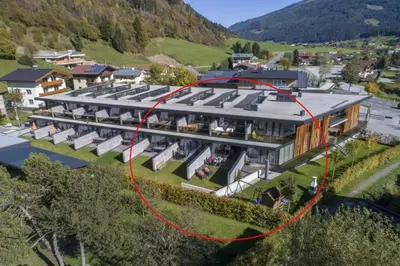 Ein allgemeiner Bergblick oder ein Berglick von der Ferienwohnung aus