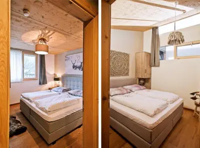 Ein Bett oder Betten in einem Zimmer der Unterkunft Residenz Wildkogelbahnen Top 9