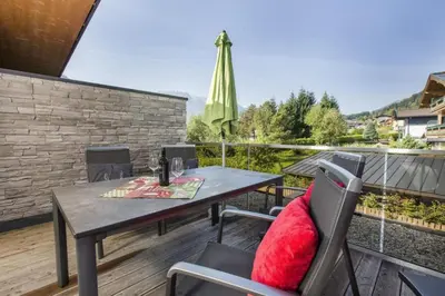 Ein Balkon oder eine Terrasse in der Unterkunft Residenz Wildkogelbahnen Top 12