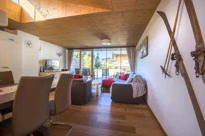 Ein Sitzbereich in der Unterkunft Residenz Wildkogelbahnen Top 11