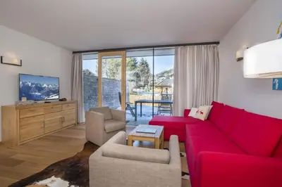 Ein Sitzbereich in der Unterkunft Residenz Wildkogelbahnen Top 5