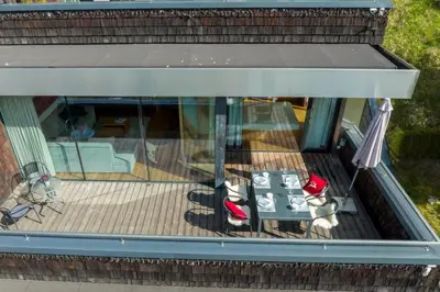 Ein Balkon oder eine Terrasse in der Unterkunft Am Sonnenhang Top 4