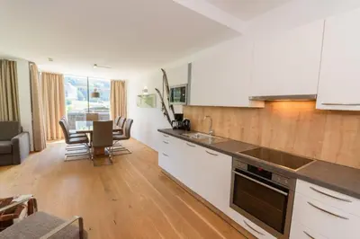 Küche/Küchenzeile in der Unterkunft Am Sonnenhang Top 8 - Premium SommerCard & Sauna incl