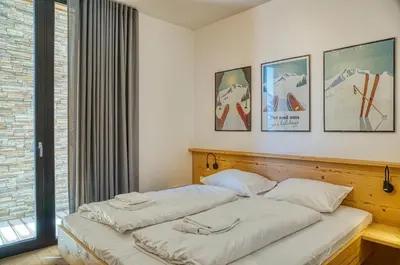Ein Bett oder Betten in einem Zimmer der Unterkunft Edelweisshaus Top 6