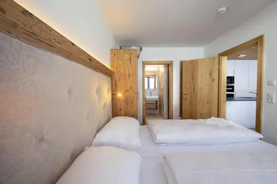 Ein Bett oder Betten in einem Zimmer der Unterkunft Edelweisshaus Top 8