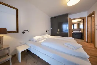 Ein Bett oder Betten in einem Zimmer der Unterkunft Edelweisshaus Top 14