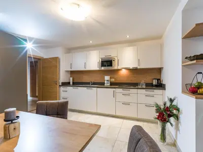 Küche/Küchenzeile in der Unterkunft Appartements Bergland