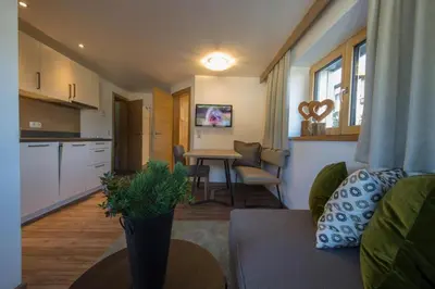 Küche/Küchenzeile in der Unterkunft Appartements Bergland