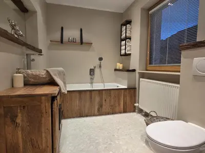 Ein Badezimmer in der Unterkunft Bergpanorama