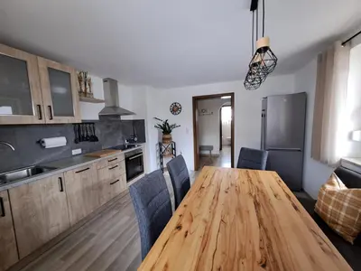 Küche/Küchenzeile in der Unterkunft Ferienwohnung Kaisertraum